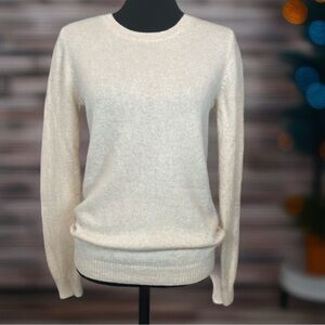 Liny Xin Pale Pink 100% Pure Merino Wool Round Neck Pullover Sweater Size S